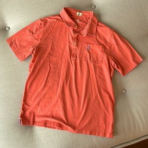 Boys Johnnie-O Size 14 orange coral Polo - great condition!